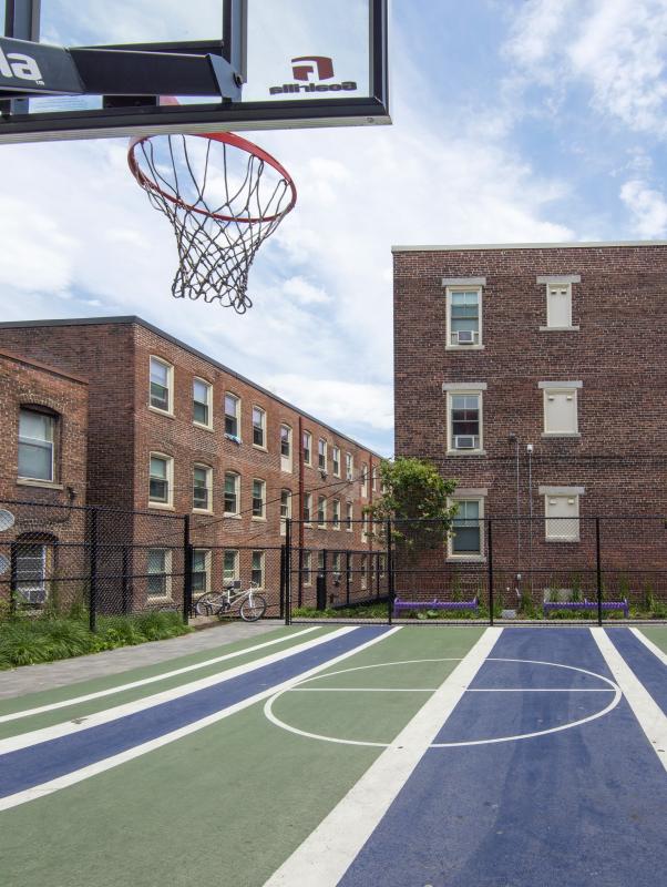 17-19 Ward Street - basketball court at pocket park
